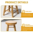 thumbnail image 4 of Petit Tabouret de Maison Miniature Tabouret Rond en Bois Ornement pour Mini Maison, 4 of 5