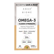 Enzymedica Aqua Biome, Omega-3, Classic Strength, Lemon, 1,200 mg, 60 Softgels (600 mg per Softgel)