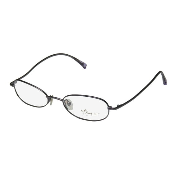 NEW THALIA DAMA WOMENS/LADIES DESIGNER FULL-RIM BLUISH GUNMETAL AFFORDABLE ADJUSTABLE NOSEPADS FRAME DEMO LENSES 47-18-135 EYEGLASSES/SPECTACLES