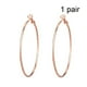 thumbnail image 4 of Pendientes de aro Qarigey joyería creativa para niñas colgantes redondeados Rosa dorado 8 cm, 4 of 6