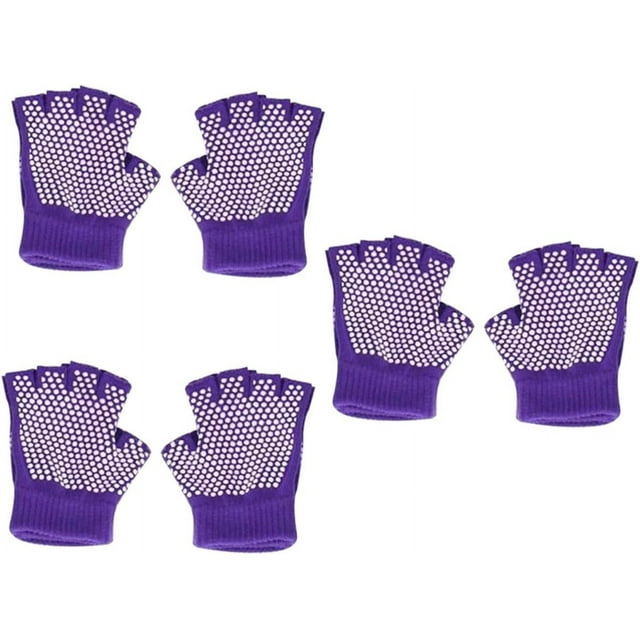 HUGFEGWE 2 Pcs Gants de Yoga en Coton Violet CJB91-81894