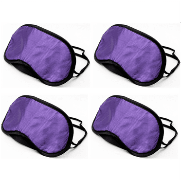 Dream Essentials Snooz Silky Soft Satin Sleep Mask Value Pack 4 Eye Masks - Purple (4 Pack)