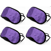 Dream Essentials Snooz Silky Soft Satin Sleep Mask Value Pack 4 Eye Masks - Purple (4 Pack)