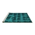 thumbnail image 2 of Ahgly Company Machine Washable Indoor Rectangle Abstract Turquoise Blue Modern Area Rugs, 7' x 9', 2 of 4