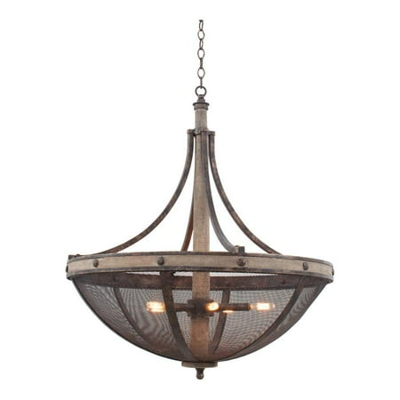 

Kalco Lighting Coronado 30 Farmhouse Wrought Iron Pendant in Florence Gold
