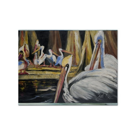 Carolines Treasures JMK1137PLMT Pelicans Fabric Placemat, Multicolor