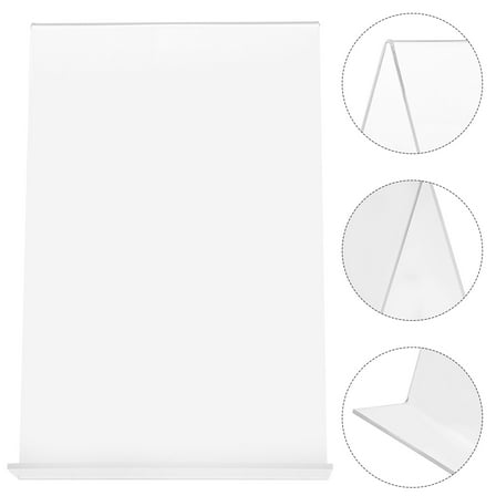 Sparsain 1PC Clear Acrylic Bookshelf for Desk Useful Bookcase Tabletop Book Shelf