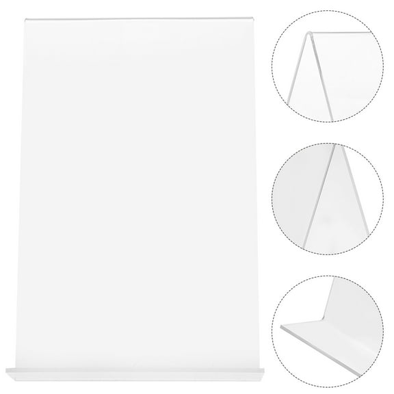 Sparsain 1PC Clear Acrylic Bookshelf for Desk Useful Bookcase Tabletop Book Shelf