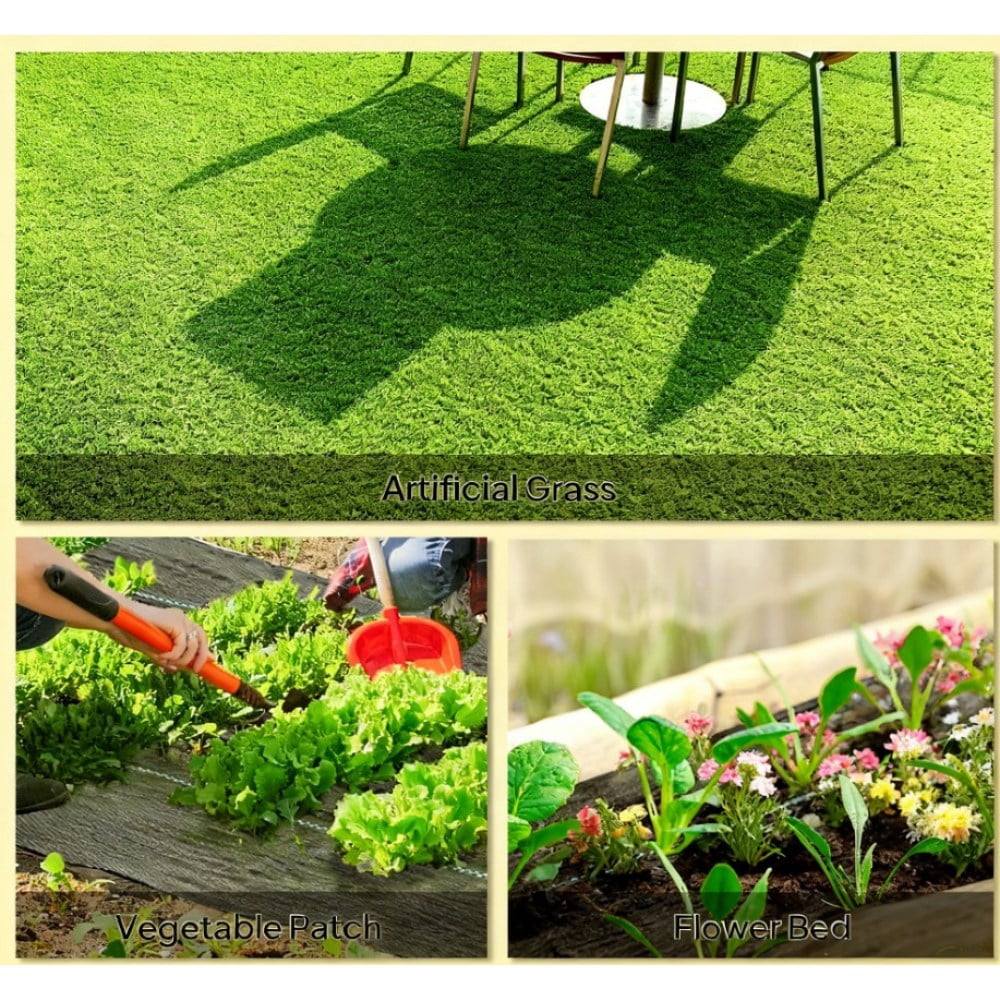 DECMAY Weed Barrier Fabric 3.9ft x 300ft | Heavy-Duty Woven Landscape Fabric for Weed Control, 140 GSM PP Ground Cover for Gardening, Landscaping, Outdoor Use (Black)