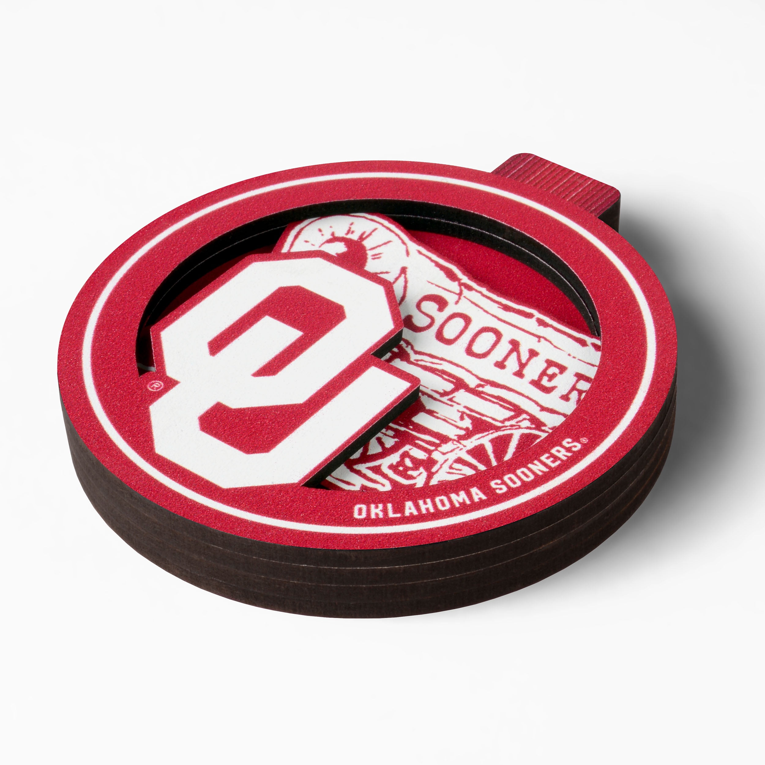 YouTheFan NCAA Oklahoma Sooners 3D Logo Series Ornament