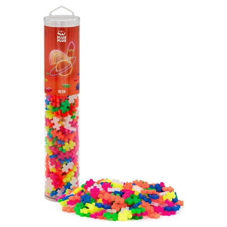 UPC: 0810265030328 | Plus-Plus – Open Play Building Set – 240 pc Neon Mix Tube – Construction Building STEM | STEAM Toy Interlocking Mini Puzzle Blocks for Kids