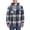Navy 7388, variant on Men’s Plaid Flannel Button Up Cotton Blend Long Sleeve Hooded Shirt (Pony/Red, XL)