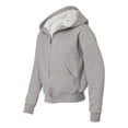 thumbnail image 2 of JERZEES - NuBlend Youth Full-Zip Hooded Sweatshirt - 993BR - Oxford - Size: L, 2 of 5