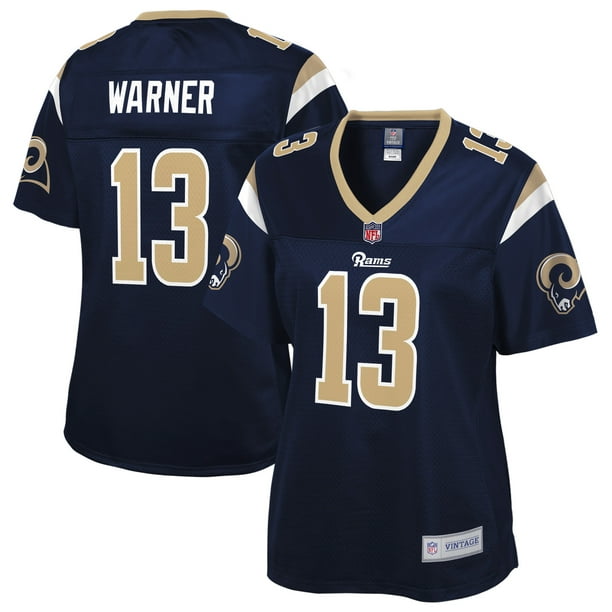 قط شارتروه Women's NFL Pro Line Kurt Warner Navy St. Louis Rams Retired Player Jersey قط شارتروه