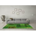 thumbnail image 3 of Ahgly Company Indoor Rectangle Patchwork Green Transitional Area Rugs, 5' x 8', 3 of 4