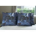 thumbnail image 6 of Ambesonne Galaxy Throw Pillow Cover 4 Pack, Spaceship Laser Beam, 18", Blue Black, 6 of 7