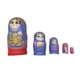 thumbnail image 4 of Juego de muñecas rusas de madera para niños, juego de muñecas apilables, Matryoshka tradicional pintada a mano para mesa de casa de vacaciones, 5 uds. Azul, 4 of 8