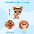 thumbnail image 6 of Mini Pet Toy Deer #670 with Headwear Accessory Collectible Little Animal Figurine Toys, 6 of 7