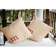 thumbnail image 3 of Simply Daisy 20" x 20" Modern Monogram Indoor/Outdoor Polyester Throw Pillow, Sienna, 3 of 4
