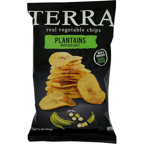 Terra Plantain Chips Sea Salt 5 oz (Pack of 12)