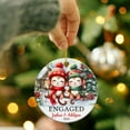 thumbnail image 4 of Personalized Engaged Couple Ornament Xmas 2025 Monkey Couple Engaged Christmas Ornament, Custom Name & Year Newly Engaged Ornament Christmas Tree Decor, Engagement Ceramic Ornament Xmas DY5tTU, 4 of 6