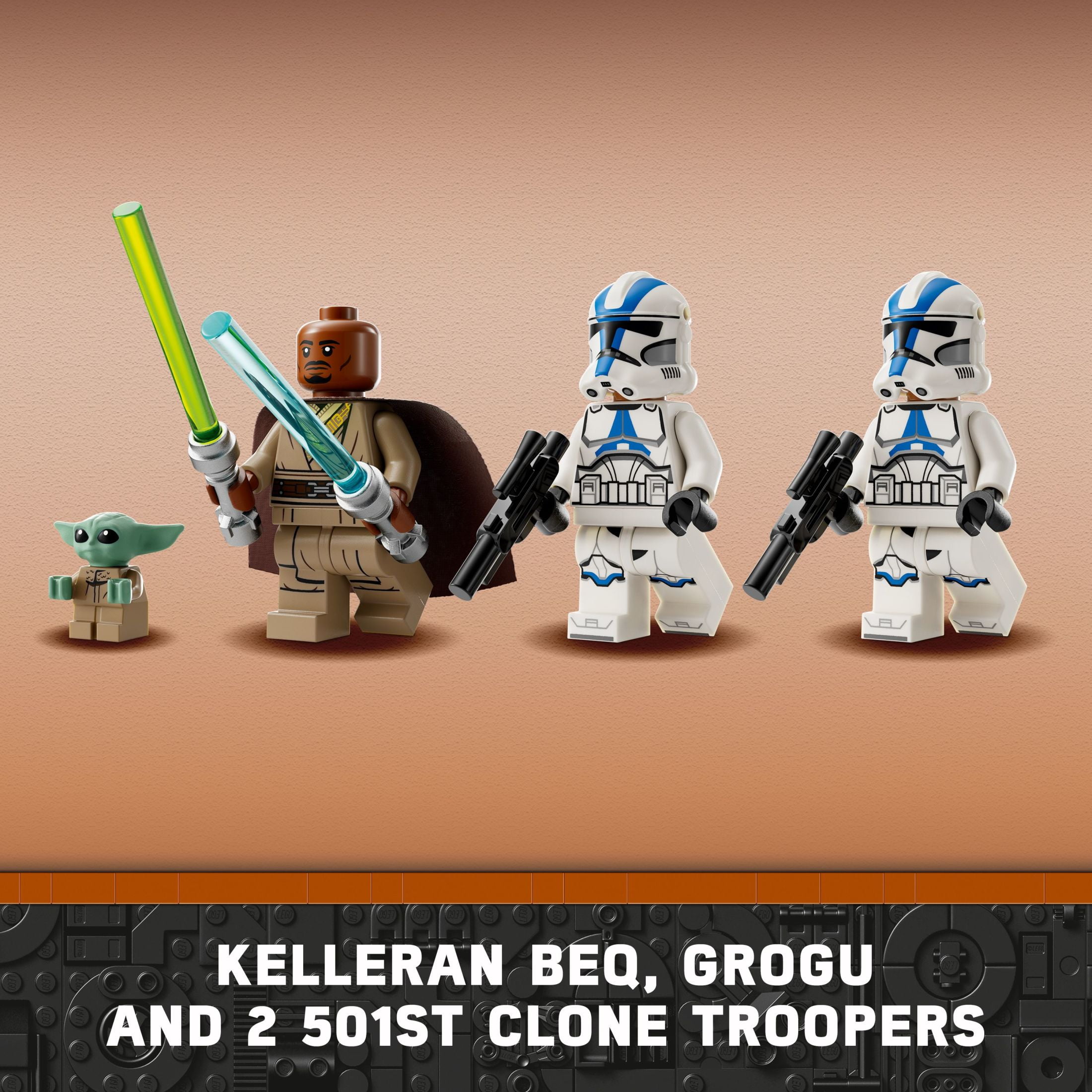 LEGO Star Wars BARC Speeder Escape, Mandalorian Toy Building Set for Kids, Star Wars Gift for Boys, Girls and Fans Ages 8 and Up, Comes with Kelleran Beq and Grogu, 75378