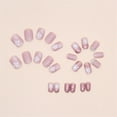 thumbnail image 3 of Christmas Decoration Fofosbeauty False Nails, Square Press on Nails Tips Design, Snowflake Powder Rose Red, 3 of 8
