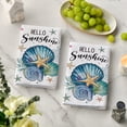 thumbnail image 2 of Sm:)e Hello Sunshine Shell Summer Kitchen Dish Towels 18x26 Inch Set of 2, 2 of 7