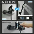 thumbnail image 3 of Stylish Wall-Mounted Bathtub Faucet, Curved Handheld Sprayer Offers Versatile Water Control For Every Need, 3 of 5