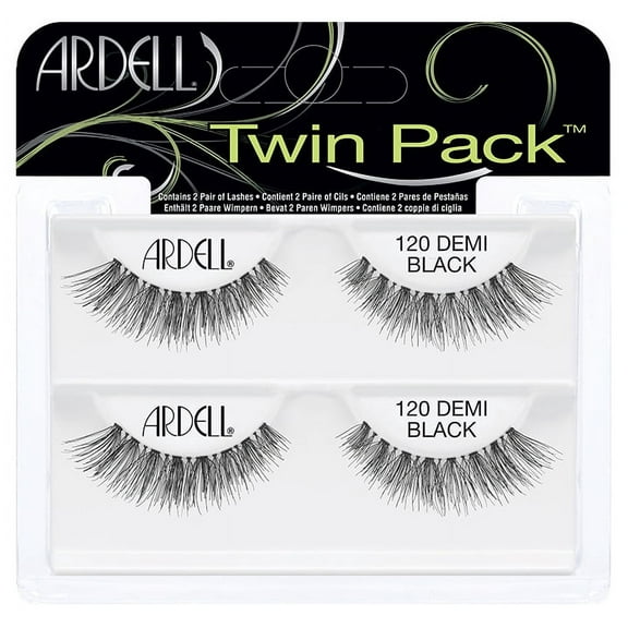 (2 Pack) Ardell False Eyelashes, 120 Black