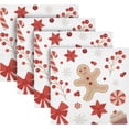 thumbnail image 5 of GZHJMY Christmas Gingerbread Cloth Napkins Washable Napkin for Dinner Table Decorative for Home Dinner Restaurant Parties 20 Inch 4 Pack Decorative Washcloths, 5 of 7