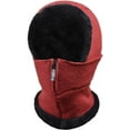 thumbnail image 6 of Muryobao Felmale Women Balaclava Beanie Fleece Hood Cycling Ski Thermal Face Cover Hat Winter Warm Cap Scarf for Cold Weather Wine Red, 6 of 6