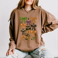 thumbnail image 2 of Coquette Colorful Halloween Bows - Women's Lightweight Garment Dyed Sweatshirt, 2 of 17
