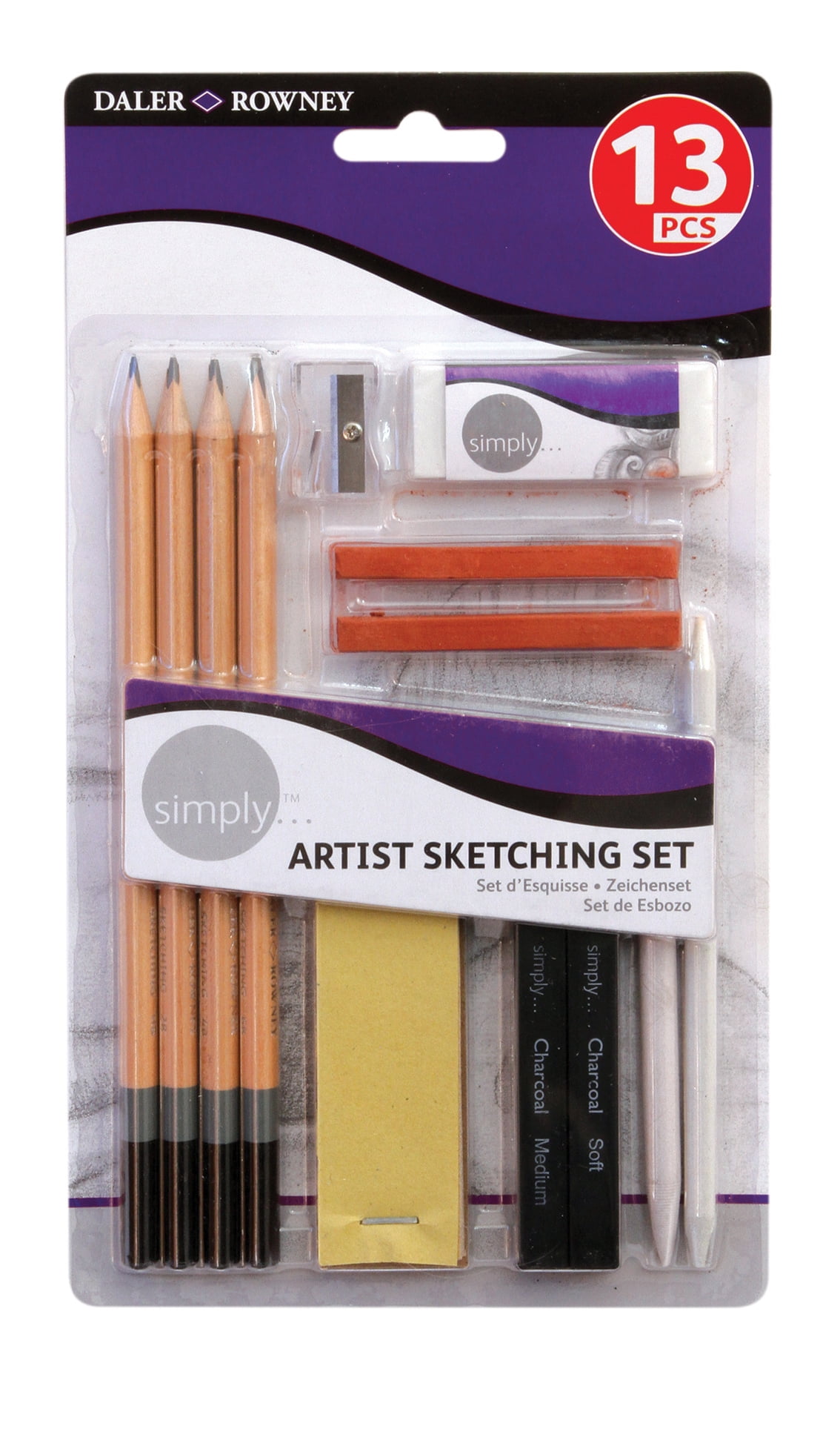 Artist Sketching Set 40 Page Sketching Pad and 6H-6B Graded Artist Pencil Set 