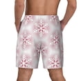 thumbnail image 2 of Lsque Mens Swim Trunks Christmas Snowflakes Pattern - Bathing Suit Compression Liner - Beach Swim Shorts Swimwear - (S-3XL) - Stretch Quick Dry -Small, 2 of 9