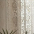 thumbnail image 7 of Crochet Lace Window Curtain Panel with Tassels Semi Sheer Hollow Curtains for Bedroom Living Room, 1 Pane Rod Pocketl, 7 of 7