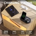 thumbnail image 4 of PAPROOS 22.8'' Large Fluted Nightstand, 2 Drawers Bedside Table with Charging Station and LED Light, Curved Corner Design Storage Night Stand End Table for Bedroom, Living Room, Natural Oak, 4 of 11