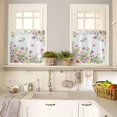 thumbnail image 5 of 3 Piece Kitchen Curtains and Valances Set Wildflower Floral Leaf Spring Summer Modern Rustic Plant Cafe Curtains 24 Inch Length Valance & Tier Curtain for Living Room Bedroom Window 54"x18"+27, 5 of 7