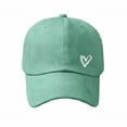 thumbnail image 2 of HuangHuanChen Baseball Cap for Women Heart Printed Baseball Cap Adjustable Hat Unisex Cotton Visor Sun Hat StreetwearLight Green, 2 of 5