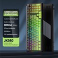 thumbnail image 3 of Gaming Keyboard Wireless Mechanical 98 Keys, Hot Swappable Optical Switch, 8000mAh Battery, RGB Backlit,  5.0 2.4G USB C, Compact 75% Layout for PC Gamers, 3 of 7
