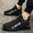 thumbnail image 2 of BUBUDENG Mens Running Sneaker Breathable Mesh Blade Athletic Shoes Comfort Walking Shoes Sports Jogging Shoes, 2 of 9