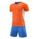 thumbnail image 3 of Odeerbi Conjunto de Uniformes de Entrenamiento de Fútbol de Malla de Chicos Y Niñas Con Camiseta de Manga Corta A Rayas Pantalones Cortos Conjuntos Atléticos Secos Rápidos Para 4-15 Años, 3 of 4