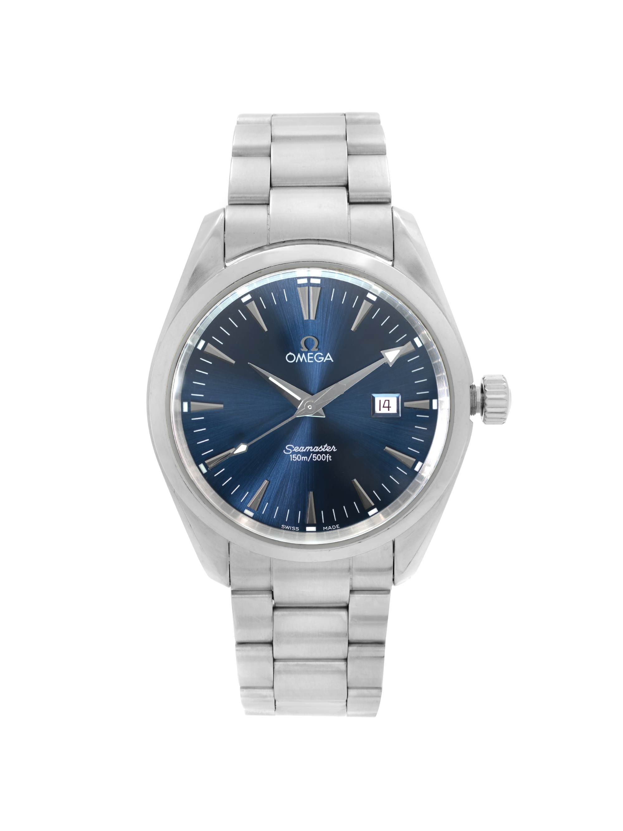 Omega Seamaster Aqua Terra 39mm Steel Blue Dial Mens Quartz Watch  2517.80.00 - Walmart.com