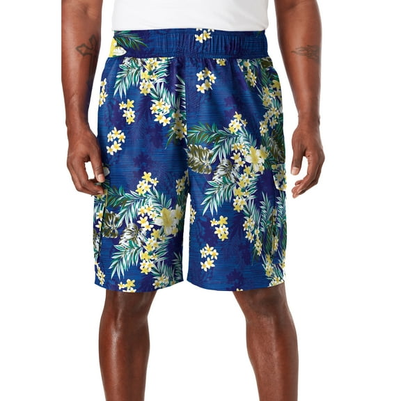 KingSize Men's Big & Tall 8" Flex Cargo Swim Trunks