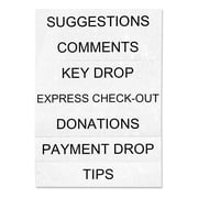 Mail Boss Comment Boss 8100 Locking Steel Suggestion Box - Key Drop Box - Collection Box - Donation Box - Ballot Box - with 25 Suggestion Cards (Black)