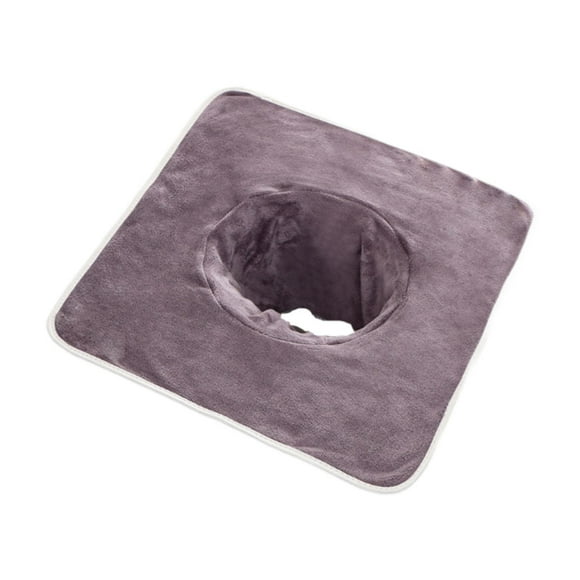 Toalla de spa con orificio para la cara, sábana de salón de belleza, funda de cama reutilizable, protector gris