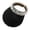 Black, variant on Straw Visors for Women Summer Wide Brim Uv Protection Sun Visors with Pearl Headband Beach Sun Hat