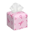 thumbnail image 1 of Junzan Breast Cancer Awareness 1 for Tissue Box Cover Holder, Square Facial Tissue Case with Bottom Belt Facial Paper Organizer Dispenser for Tabletop/Bathroom/Car/Office, 1 of 7