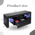 thumbnail image 2 of Zimtown Modern TV Stand with LED Blue Lights, Media Console Cabinet Shelves Organizer for up to 60" TVs, 2 of 6