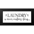 thumbnail image 2 of Brown, Victoria 24x12 Black Modern Framed Museum Art Print Titled - Laundry Words 5, 2 of 5